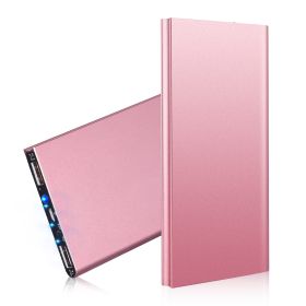 20000mAh Power Bank Ultra-thin External Battery Charger Dual USB Ports (Option: 20000mahPBRoseGold)