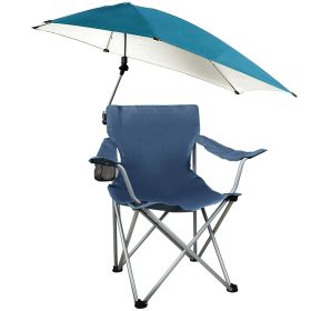 Foldable Beach Chair with Detachable Umbrella (Option: BeachChairBlue)