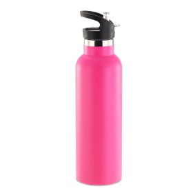 Sports Stainless Steel Water Bottle (Option: 1L_PNK)
