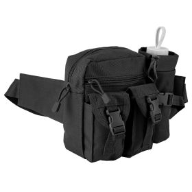 Tactical Waist Bag w/ Water Bottle Pouch (Option: Black)