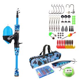 Kids Fishing Pole Set (Option: 1.2M_Blue)