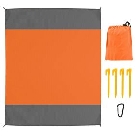 Water Resistant Foldable Camping Blanket (Option: Orange_L)