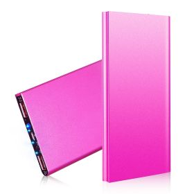 20000mAh Power Bank Ultra-thin External Battery Charger Dual USB Ports (Option: 20000mAhPBHotPink)
