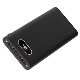 Super Fast Charging with LED Display (Option: PowerBankBlack)