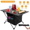 Foldable Camping Table With Storage Basket