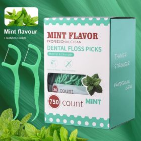 Mint dental floss stick - home portable disposable care dental floss stick - oral care - deep cleaning - interdental cleaning pr (Color: 750pcs)