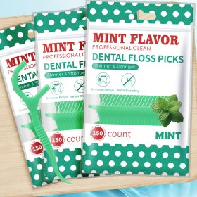 Mint dental floss stick - home portable disposable care dental floss stick - oral care - deep cleaning - interdental cleaning pr (Color: 450pcs)