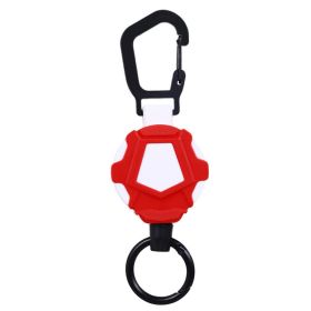 Telescopic Resilience Steel Wire Rope (Color: Red/White, Type: Anti-theft Buckle)