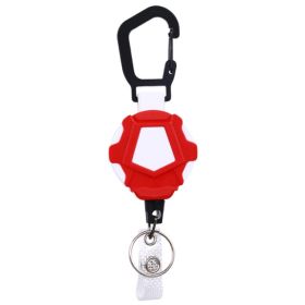 Telescopic Resilience Steel Wire Rope (Color: Red & White, Type: Anti-theft Buckle)