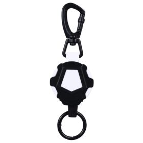 Telescopic Resilience Steel Wire Rope (Color: Black/White, Type: Anti-theft Buckle)