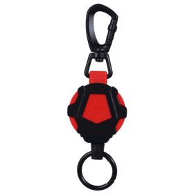 Telescopic Resilience Steel Wire Rope (Color: Black/Red, Type: Anti-theft Buckle)