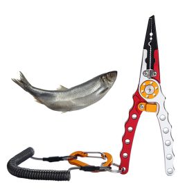 Multi-Function Long-Nose Pliers (Accessory Type: Fishing Supplies, Color: Red Silver)