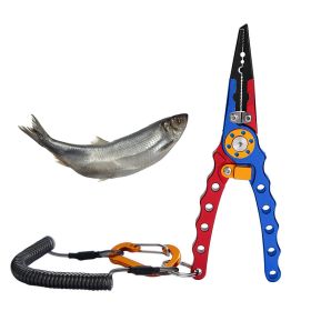 Multi-Function Long-Nose Pliers (Accessory Type: Fishing Supplies, Color: Red Blue)