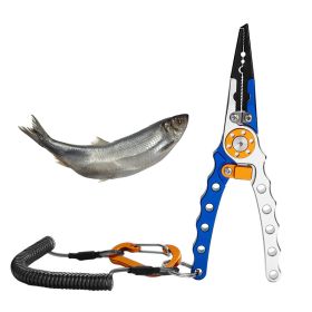 Multi-Function Long-Nose Pliers (Accessory Type: Fishing Supplies, Color: Blue Silver)
