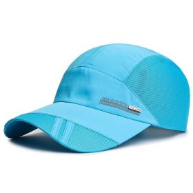 Breathable Sun Protection Baseball Cap (Color: Sky blue, size: Adjustable (56-60cm))