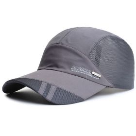 Breathable Sun Protection Baseball Cap (Color: Dark Gray, size: Adjustable (56-60cm))