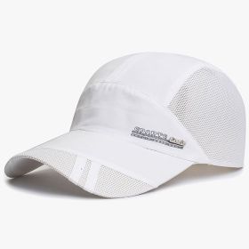 Breathable Sun Protection Baseball Cap (Color: White, size: Adjustable (56-60cm))