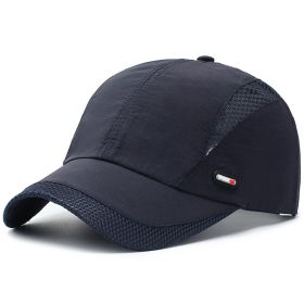 Quick-drying Mesh Baseball Cap (Color: Navy Blue, size: Adjustable (56-60cm))