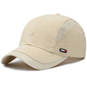 Quick-drying Mesh Baseball Cap (Color: Beige Color, size: Adjustable (56-60cm))