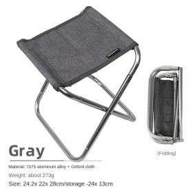folding chairs aluminum alloy (select: Outdoor folding chairs-gray)