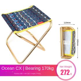 folding chairs aluminum alloy (select: Outdoor folding chairs-blue)
