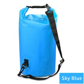 Waterproof Dry Bag With Adjustable Shoulder Strap (Color: Light Blue, size: 30L)