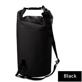 Waterproof Dry Bag With Adjustable Shoulder Strap (Color: Black, size: 15L)