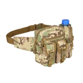 Tactical Waist Bag With Water Bottle Holder For Outdoor Traveling Camping Hunting Cycling (Color: CP Color)