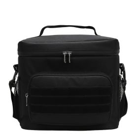 Waterproof Camouflage Insulated Lunch Bag (Color: Black)