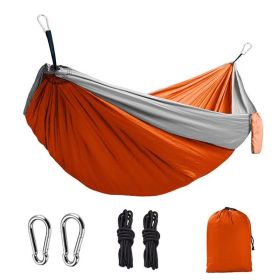 Outdoor Hammock (Color: 106*55in Orange And Gray)