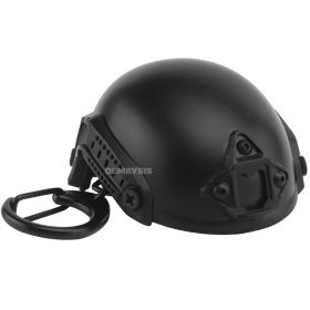 Mini Helmet Bottle Opener Keychain (Color: Black)