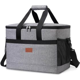 32L Soft Cooler Bag with Hard Liner (Color: Gray)