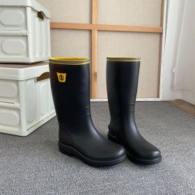 Men's Rain Boots (Color: Black, size: 6.5)