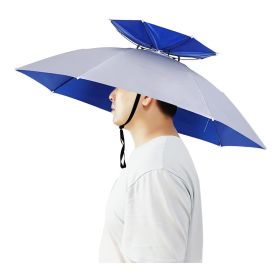 35 Inch Umbrella Cap (size: Double Layer - Silver)
