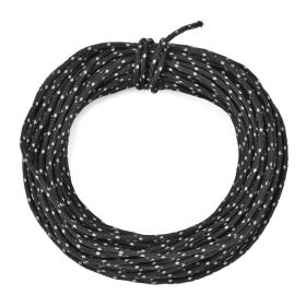 50ft Reflective Nylon Rope (Color: Black)