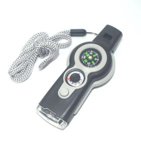 Multifunctional Survival Whistle With Lanyard (Color: grey)