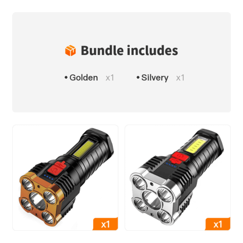 5 LED  USB Rechargeable Strong Light