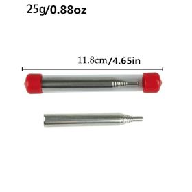 Collapsible Stainless Steel Blow Fire Tool – Outdoor Camping Survival Gadget (Color: Red)