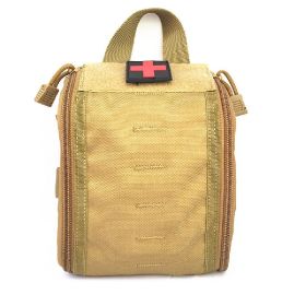 EDC Tactical Molle Pouch For Outdoor Hiking Camping (Color: Khaki A)