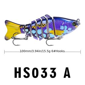 Funpesca 10cm Hard Plastic Jointed Fish Lures – 3D Bass Baits (Color: Color A)