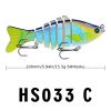 Funpesca 10cm Hard Plastic Jointed Fish Lures – 3D Bass Baits