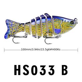 Funpesca 10cm Hard Plastic Jointed Fish Lures – 3D Bass Baits (Color: Color B)