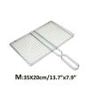 1pc Stainless Steel Vegetable BBQ Grilling Basket – Portable Folding Fish Grill Accessory