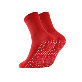 3 Pairs Heated Socks (Color: Red, size: EUR 35-40 US 4.5-8.5)