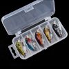 Fishing Lures With Leather – 5PCS Artificial Hard Crankbait with 3D Eyes