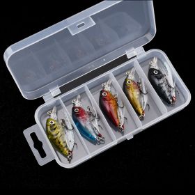 Fishing Lures With Leather – 5PCS Artificial Hard Crankbait with 3D Eyes (Quantity: 5pcs With Box)