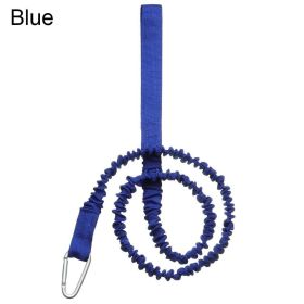 Elastic Leash With Carabiner – Kayak Canoe Paddle and Fishing Rod Accessory (Color: Blue)