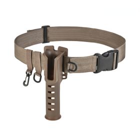 Fishing Waist Belt With Adjustable Wading Belt Buckle (Color: Khaki)