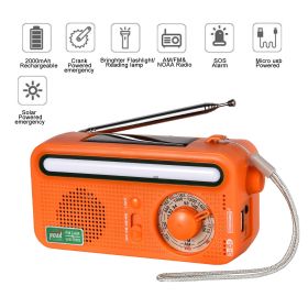 Emergency Weather Radio With AM/FM/WB/NOAA (Color: Orange)