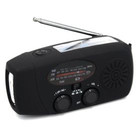 Multifunctional Hand Radio – Solar Crank AM/FM/NOAA Weather Radio (Ships From: China, Color: Black)